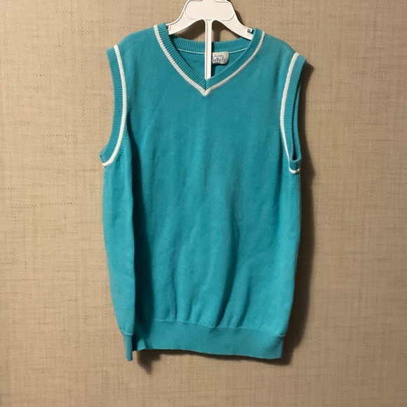 Kids Turquoise Sweater Vest - Picture 1 of 6